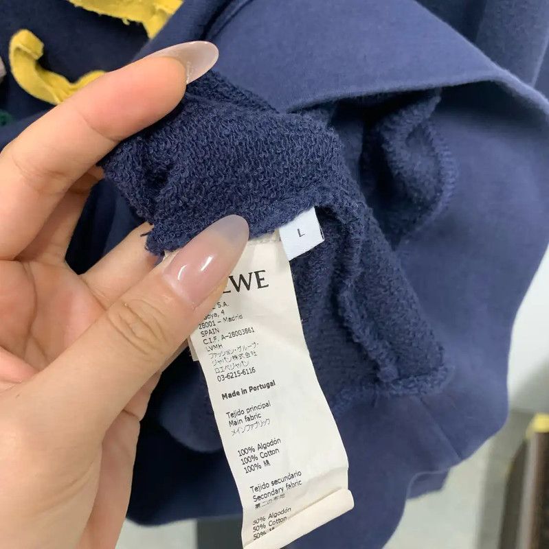 Loewe Loewe Blue Cotton Men's Sweatshirt 0089 Size US L / EU 52-54 / 3 - 6 Thumbnail
