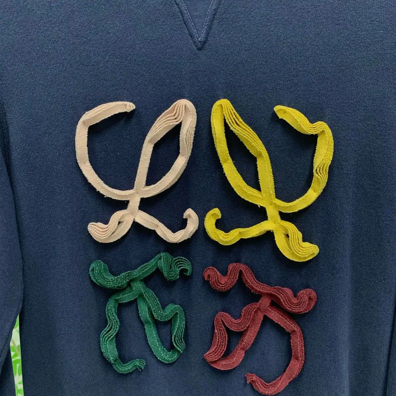 Loewe Loewe Blue Cotton Men's Sweatshirt 0089 Size US L / EU 52-54 / 3 - 4 Thumbnail