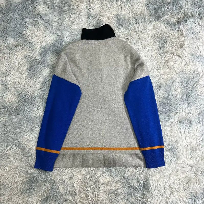 Loewe Loewe Men's Gray Knit Sweater with Colorful Sleeves 0089 Size US M / EU 48-50 / 2 - 2 Thumbnail