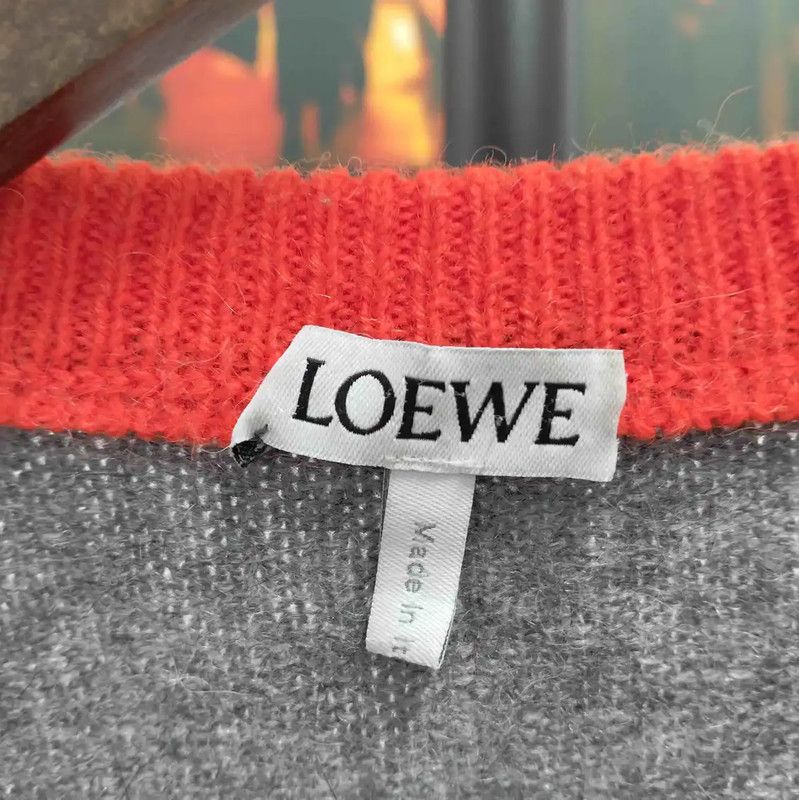 Loewe Loewe Light Grey Wool Men's Knit Sweater 0089 Size US L / EU 52-54 / 3 - 3 Thumbnail