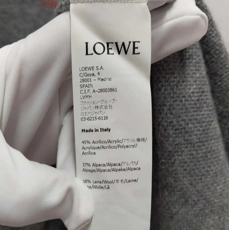 Loewe Loewe Light Grey Wool Men's Knit Sweater 0089 Size US L / EU 52-54 / 3 - 4 Thumbnail