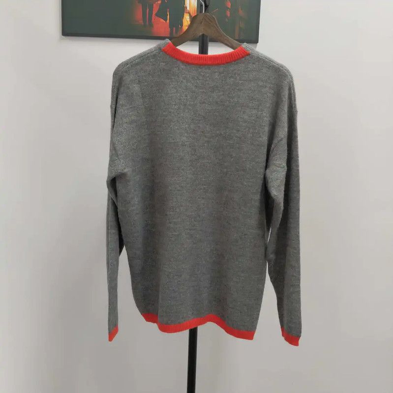 Loewe Loewe Light Grey Wool Men's Knit Sweater 0089 Size US L / EU 52-54 / 3 - 2 Thumbnail