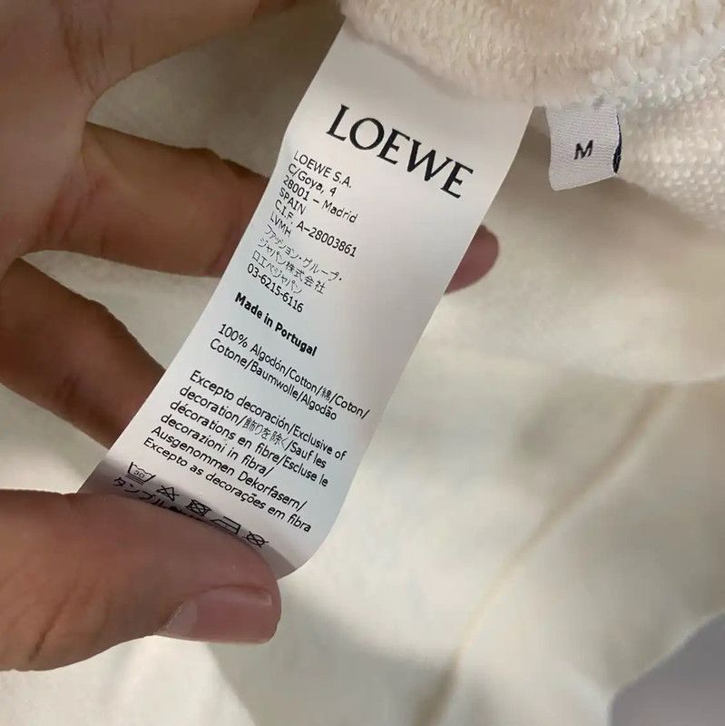 Loewe Loewe Men's Ivory Cotton Sweatshirt 0089 Size US M / EU 48-50 / 2 - 4 Thumbnail