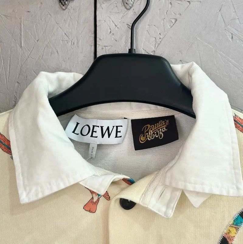 Loewe Loewe Men's Cotton Print Shirt in Light Yellow 0089 Size US M / EU 48-50 / 2 - 2 Thumbnail