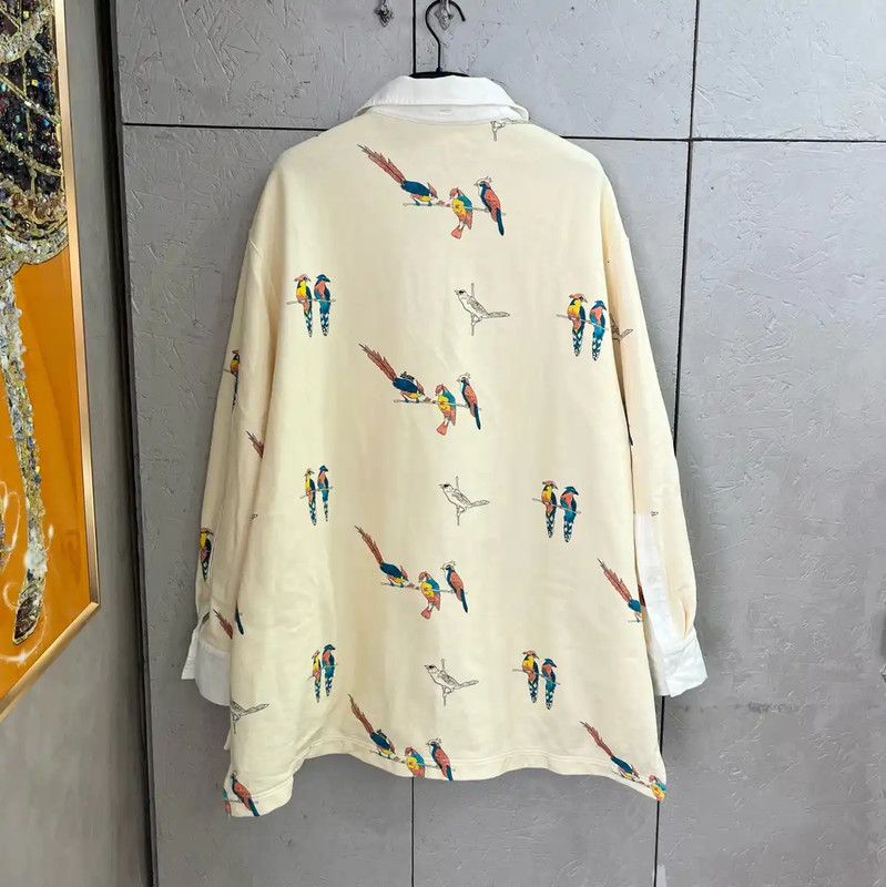 Loewe Loewe Men's Cotton Print Shirt in Light Yellow 0089 Size US M / EU 48-50 / 2 - 5 Thumbnail