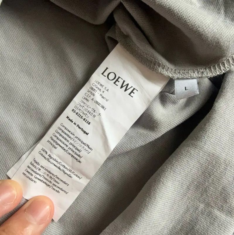 Loewe Loewe Gray Cotton Men's T-Shirt 0089 Size US L / EU 52-54 / 3 - 4 Thumbnail