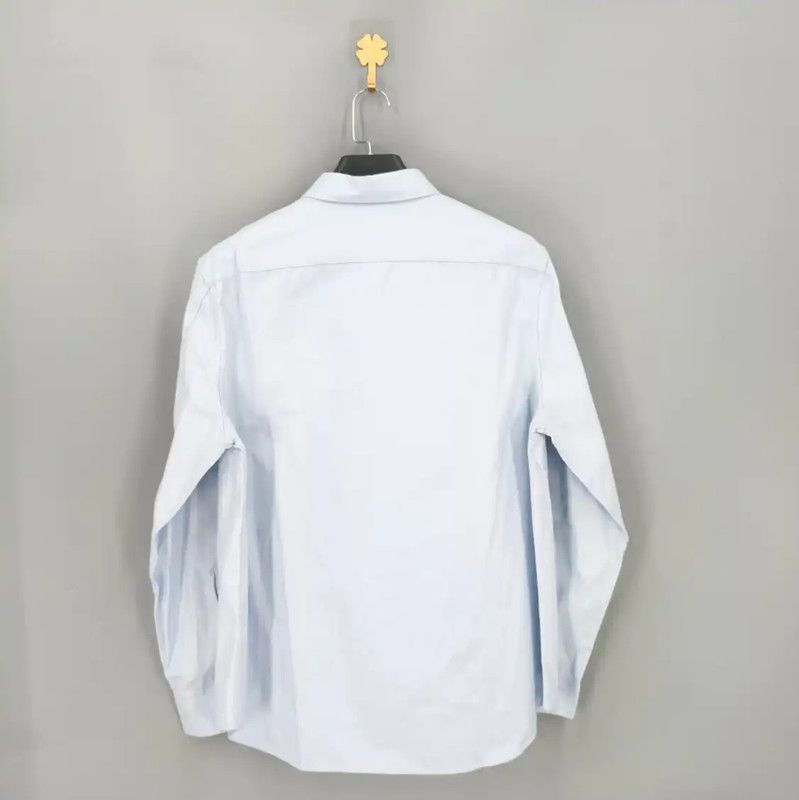 Loewe Loewe Blue Cotton Long-Sleeve Shirt 0089 Size US M / EU 48-50 / 2 - 2 Thumbnail