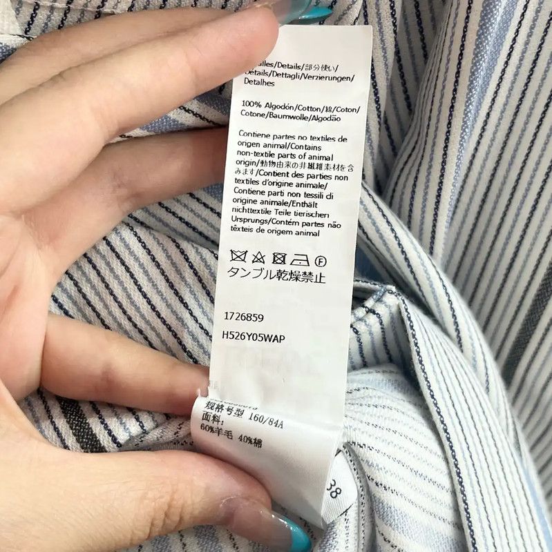 Loewe Loewe Striped Light Blue Cotton Shirt 0089 Size US M / EU 48-50 / 2 - 6 Thumbnail