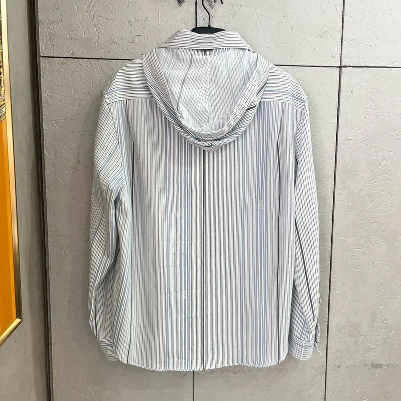 Loewe Loewe Striped Light Blue Cotton Shirt 0089 Size US M / EU 48-50 / 2 - 3 Thumbnail