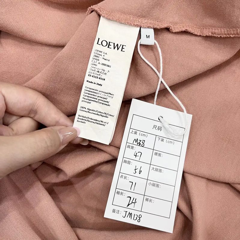 Loewe Loewe Pink Cotton T-Shirt for Men 0089 Size US M / EU 48-50 / 2 - 5 Thumbnail