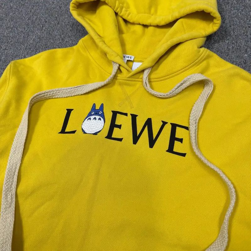 Loewe Loewe Yellow Cotton Men's Hoodie 0089 Size US L / EU 52-54 / 3 - 3 Thumbnail