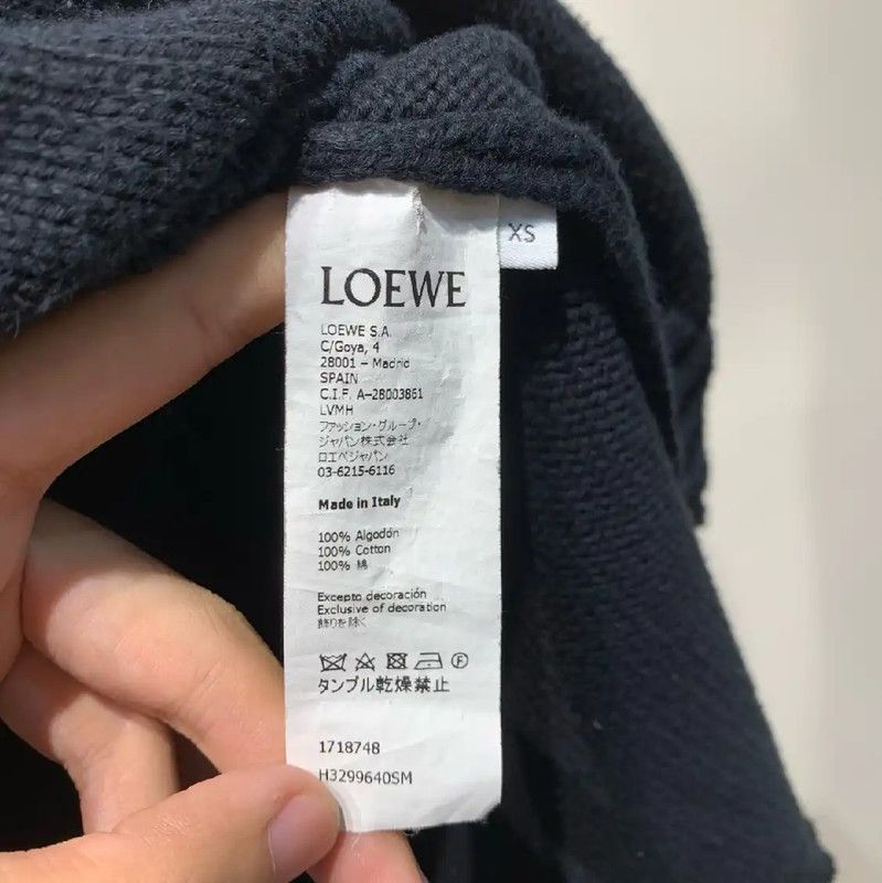 Loewe Loewe Black Cotton Knit Sweater for Men 0089 Size US XS / EU 42 / 0 - 6 Thumbnail