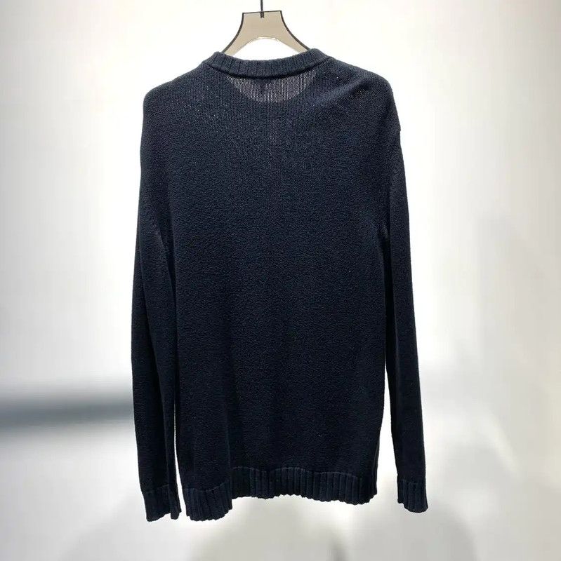 Loewe Loewe Black Cotton Knit Sweater for Men 0089 Size US XS / EU 42 / 0 - 5 Thumbnail