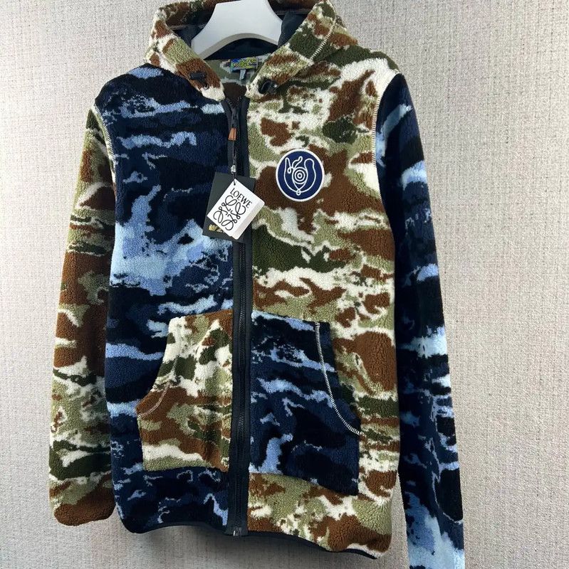 Loewe Loewe Multi-Color Camouflage Hooded Jacket 0089 Size US M / EU 48-50 / 2 - 2 Thumbnail