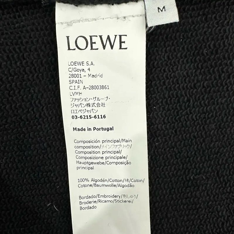Loewe Loewe Black Cotton Sweatshirt for Men 0089 Size US M / EU 48-50 / 2 - 6 Thumbnail