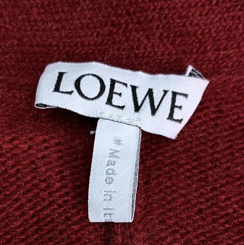 Loewe Loewe Red Wool Cardigan with Floral Design 0089 Size US XS / EU 42 / 0 - 6 Thumbnail
