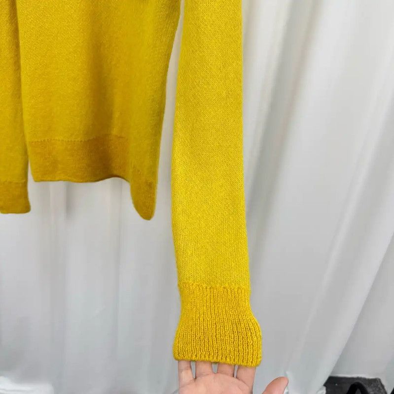 Loewe Loewe Yellow Knit Sweater with Embroidery 0089 Size US M / EU 48-50 / 2 - 4 Thumbnail