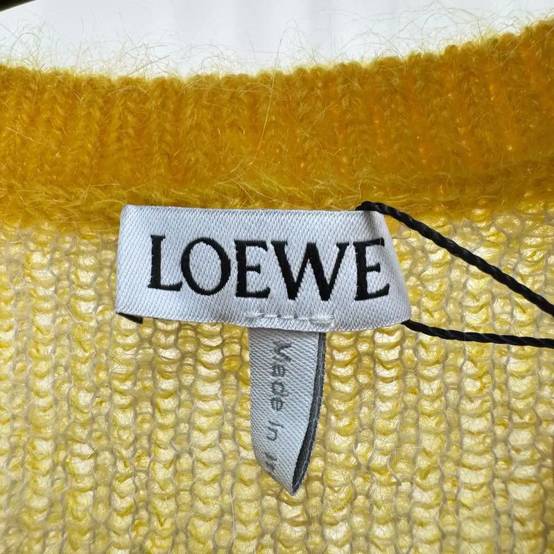 Loewe Loewe Yellow Knit Sweater with Embroidery 0089 Size US M / EU 48-50 / 2 - 5 Thumbnail