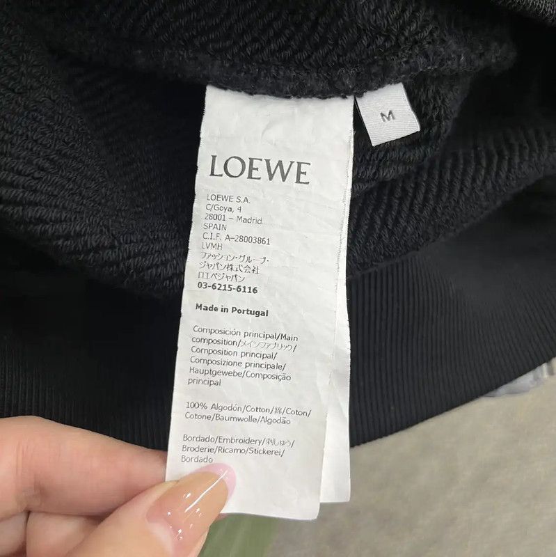 Loewe Loewe Black Cotton Men's Hoodie 0089 Size US M / EU 48-50 / 2 - 6 Thumbnail