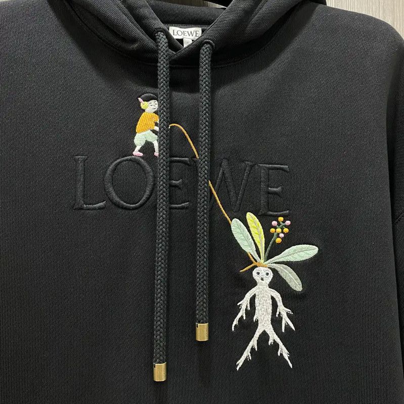 Loewe Loewe Black Cotton Men's Hoodie 0089 Size US M / EU 48-50 / 2 - 3 Thumbnail