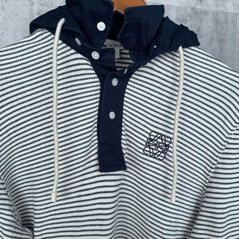 Loewe Loewe Striped Long Sleeve Hoodie for Men 0089 Size US S / EU 44-46 / 1 - 4 Thumbnail
