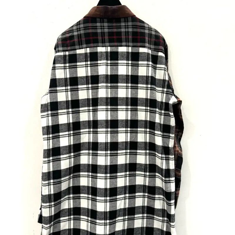 Loewe Loewe Gray Cotton Patchwork Shirt 0089 Size US S / EU 44-46 / 1 - 3 Thumbnail