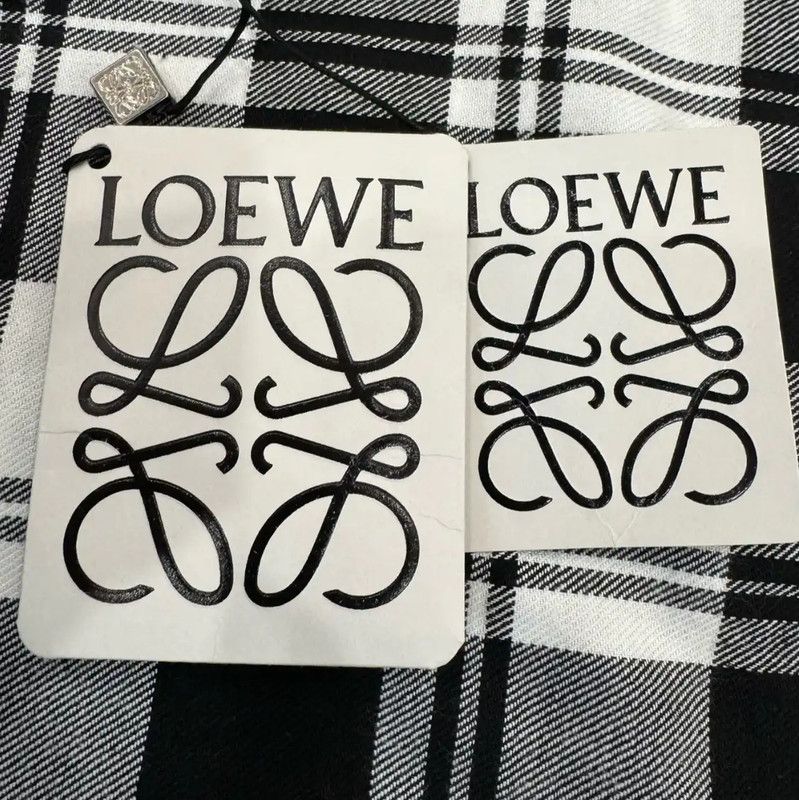 Loewe Loewe Gray Cotton Patchwork Shirt 0089 Size US S / EU 44-46 / 1 - 8 Thumbnail