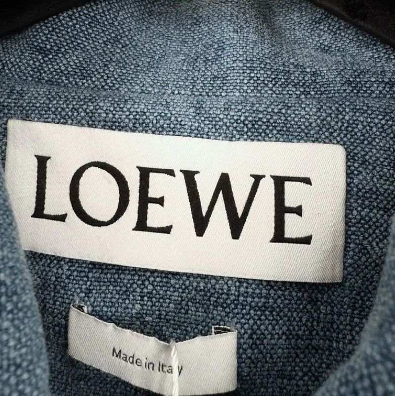 Loewe Loewe Blue Linen Long Sleeve Shirt 0089 Size US M / EU 48-50 / 2 - 2 Thumbnail