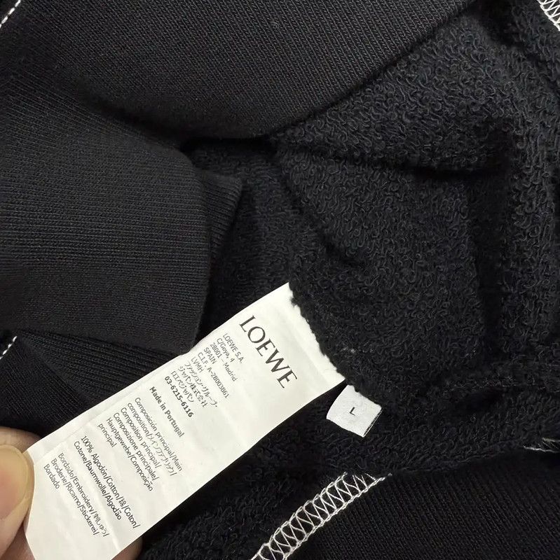 Loewe Loewe Black Cotton Men's Sweatshirt 0089 Size US L / EU 52-54 / 3 - 3 Thumbnail