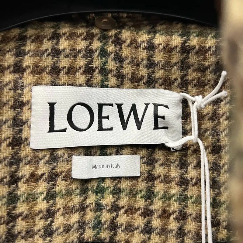Loewe Loewe Brown Checkered Men's Trench Coat 0089 Size US M / EU 48-50 / 2 - 4 Thumbnail