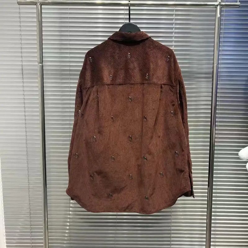 Loewe Loewe Brown Embroidered Long Sleeve Shirt 0089 Size US M / EU 48-50 / 2 - 3 Thumbnail