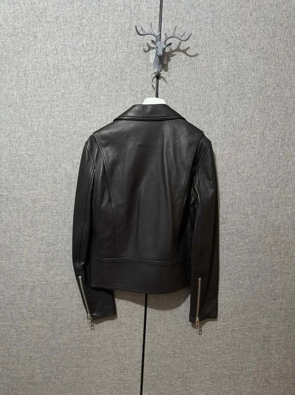 Loewe LOEWE Black Leather Embroidered Men's Motorcycle Jacket 0089 Size US M / EU 48-50 / 2 - 2 Thumbnail