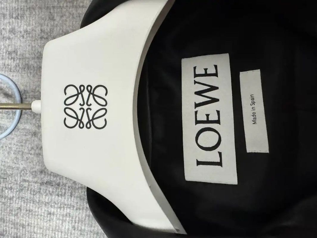 Loewe LOEWE Black Leather Embroidered Men's Motorcycle Jacket 0089 Size US M / EU 48-50 / 2 - 3 Thumbnail