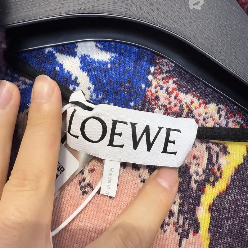 Loewe Loewe Red Wool Print Long Sleeve Jacket 0089 Size US S / EU 44-46 / 1 - 3 Thumbnail