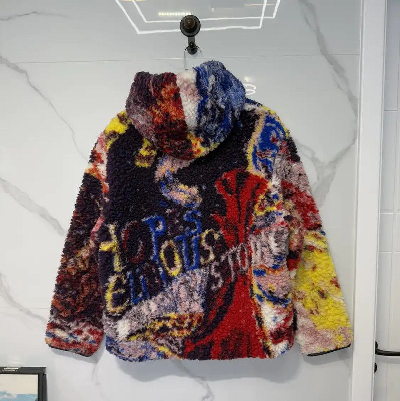 Loewe Loewe Red Wool Print Long Sleeve Jacket 0089 Size US S / EU 44-46 / 1 - 2 Thumbnail