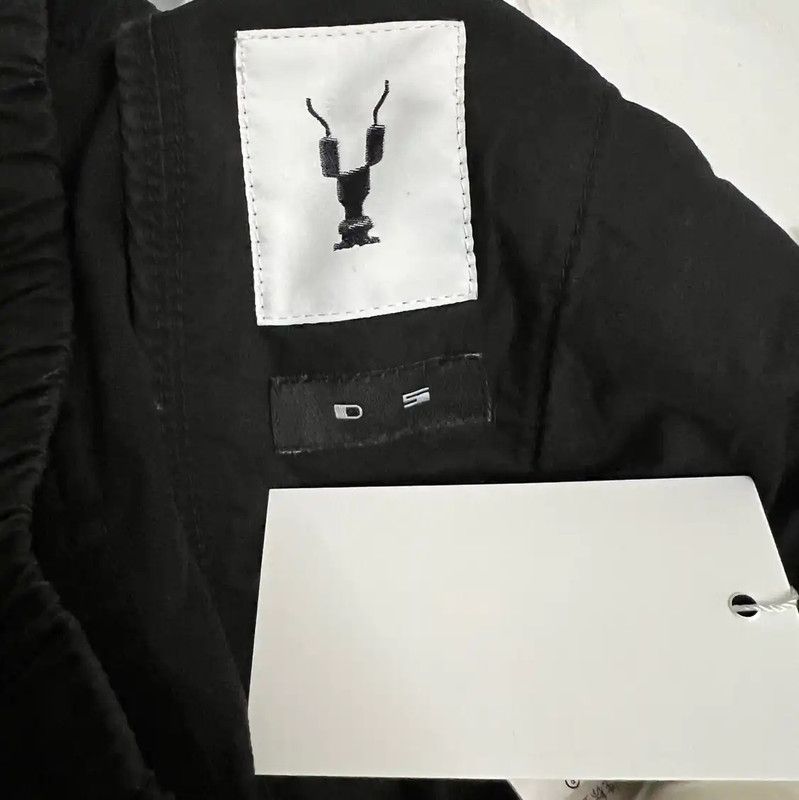 Rick Owens Rick Owens Black Cotton Casual Pants 0089 Size US 26 / EU 42 - 4 Thumbnail