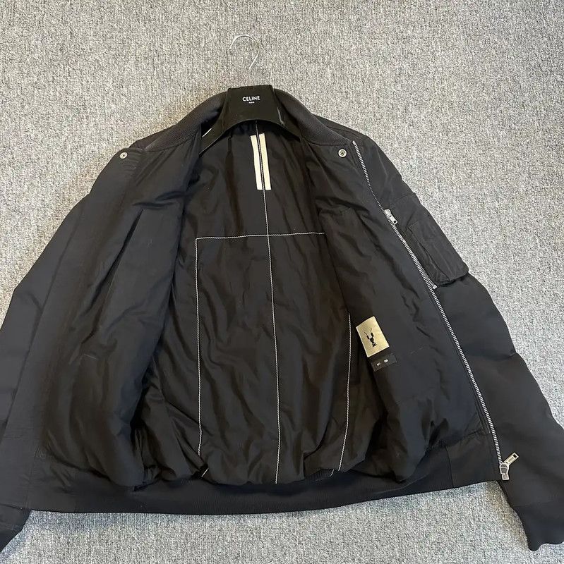 Rick Owens Black Cotton Long Sleeve Jacket 0089