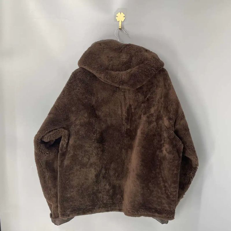 Rick Owens Rick Owens Brown Shearling Zip-Up Jacket 0089 Size US M / EU 48-50 / 2 - 2 Thumbnail