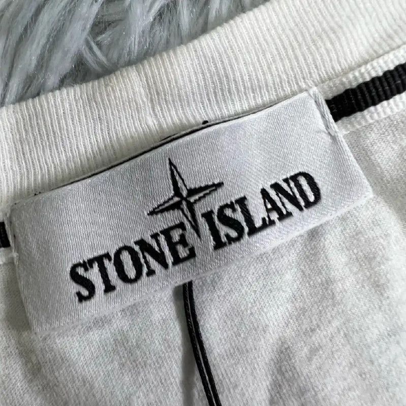 Stone Island Stone Island Men's Cotton T-Shirt in White 0089 Size US XL / EU 56 / 4 - 3 Thumbnail