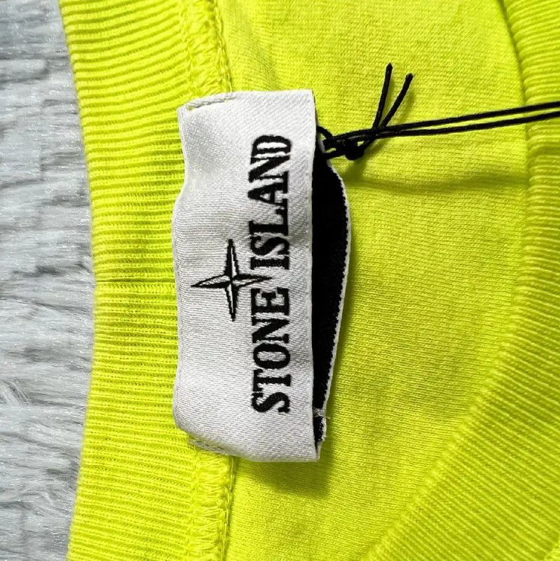 Stone Island Stone Island Fluorescent Yellow Cotton T-Shirt 0089 Size US L / EU 52-54 / 3 - 3 Thumbnail