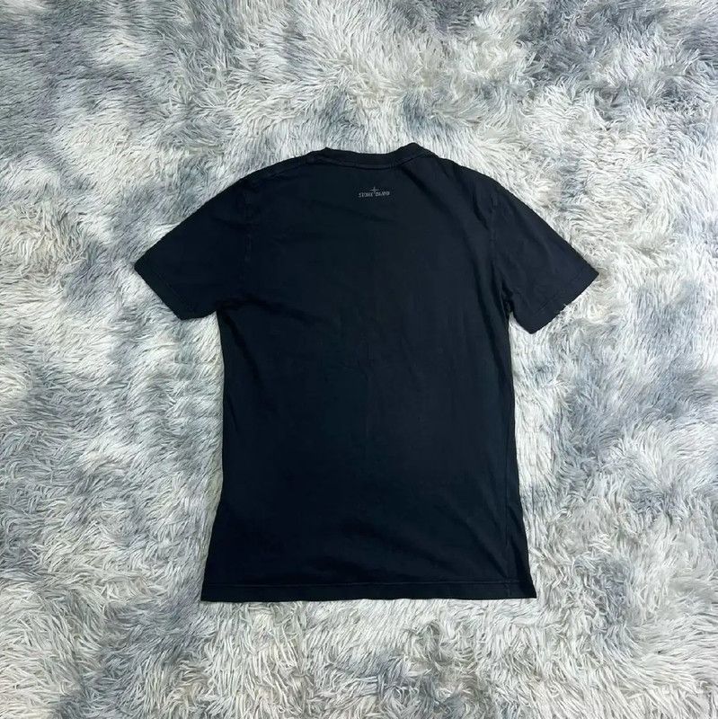 Stone Island Stone Island Men's Black Cotton T-Shirt 0089 Size US M / EU 48-50 / 2 - 2 Thumbnail
