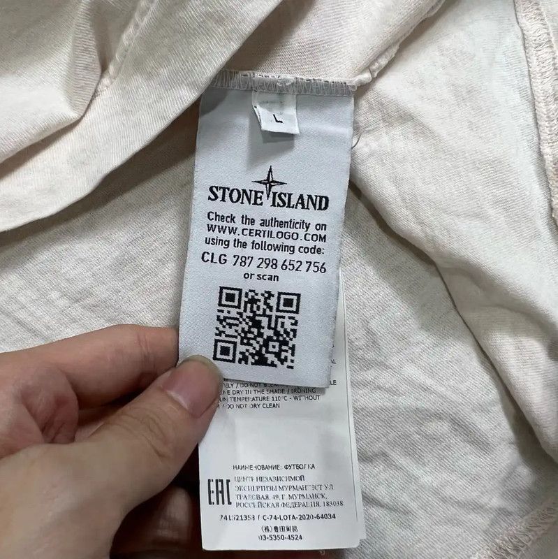 Stone Island Stone Island White Cotton Men's T-Shirt 0089 Size US L / EU 52-54 / 3 - 4 Thumbnail
