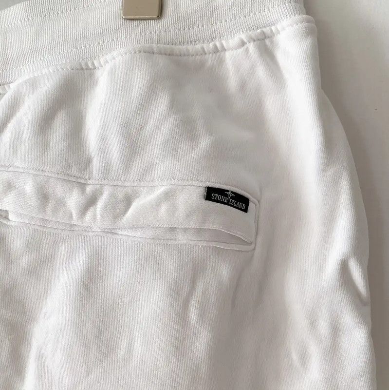Stone Island Stone Island Men's Summer White Printed Shorts 0089 Size US 44 / EU 60 - 7 Thumbnail