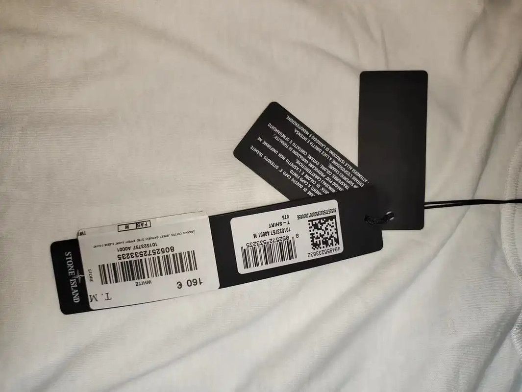 Stone Island Stone Island Men's Summer White Cotton T-Shirt 0089 Size US M / EU 48-50 / 2 - 4 Thumbnail