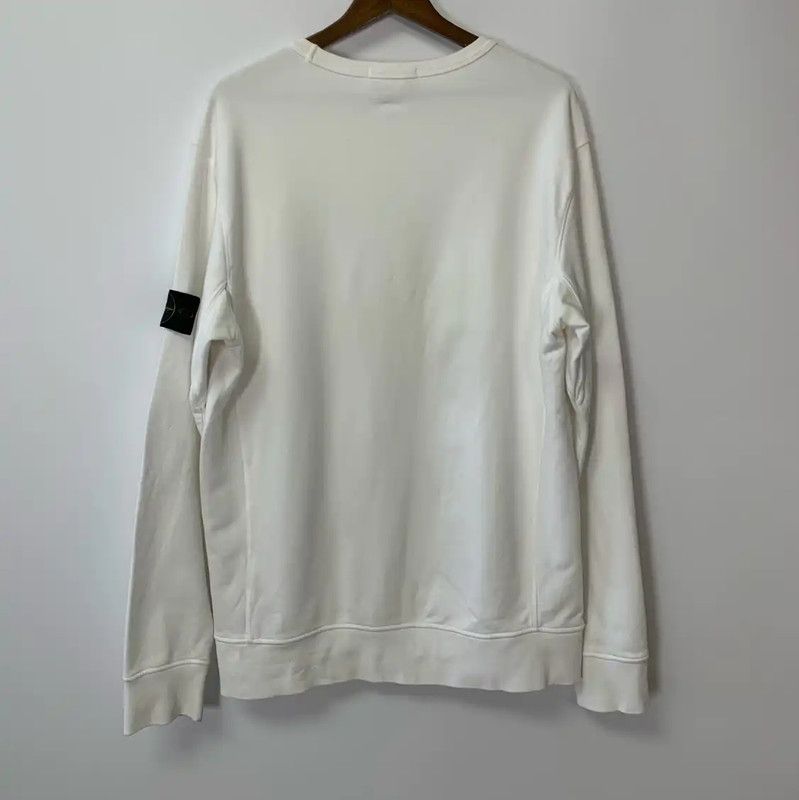 Stone Island Stone Island White Cotton Sweatshirt for Men 0089 Size US XXL / EU 58 / 5 - 2 Thumbnail