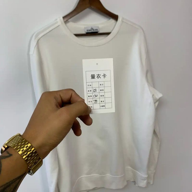 Stone Island Stone Island White Cotton Sweatshirt for Men 0089 Size US XXL / EU 58 / 5 - 6 Thumbnail