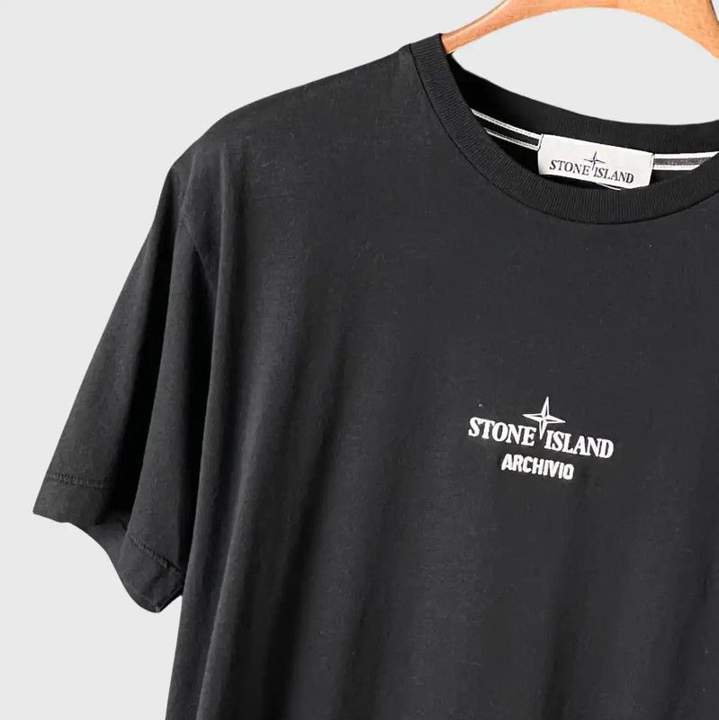 Stone Island Stone Island Black Logo Short Sleeve T-Shirt 0089 Size US M / EU 48-50 / 2 - 5 Thumbnail