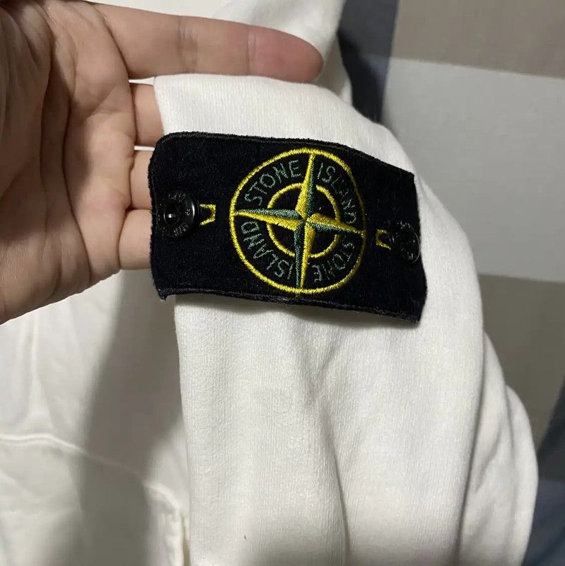 Stone Island Stone Island Men's White Cotton Hoodie 0089 Size US M / EU 48-50 / 2 - 7 Thumbnail