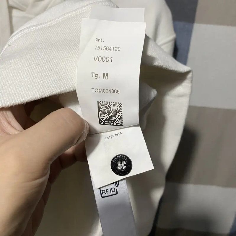 Stone Island Stone Island Men's White Cotton Hoodie 0089 Size US M / EU 48-50 / 2 - 6 Thumbnail