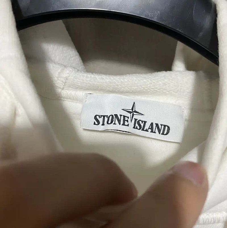 Stone Island Stone Island Men's White Cotton Hoodie 0089 Size US M / EU 48-50 / 2 - 3 Thumbnail